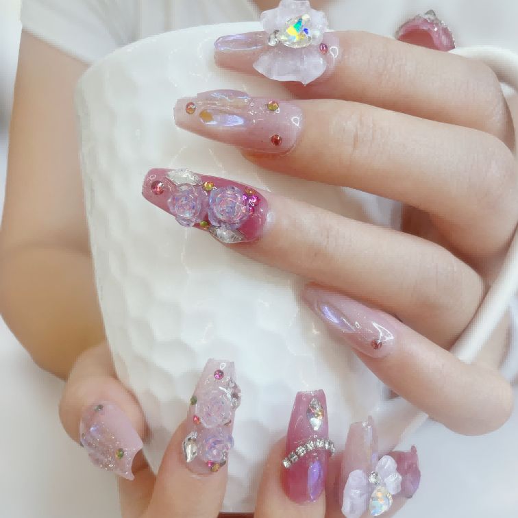 Whimsical Pink Passion Press-On Nails