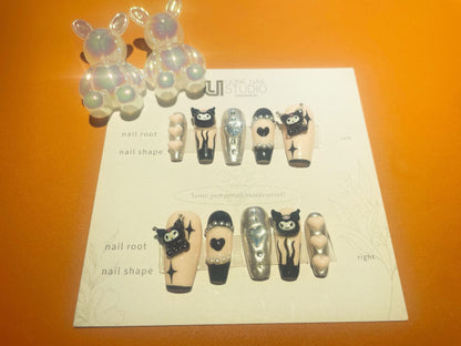Kuromi Sweet Stamp Press-On Nails
