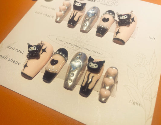 Kuromi Sweet Stamp Press-On Nails