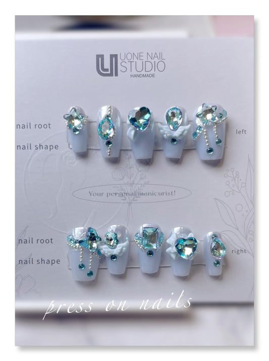 Pure Desire Blue Angel Press-On Nails